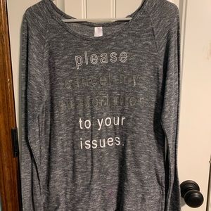 Grey long sleeve shirt